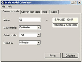model scale chart converter